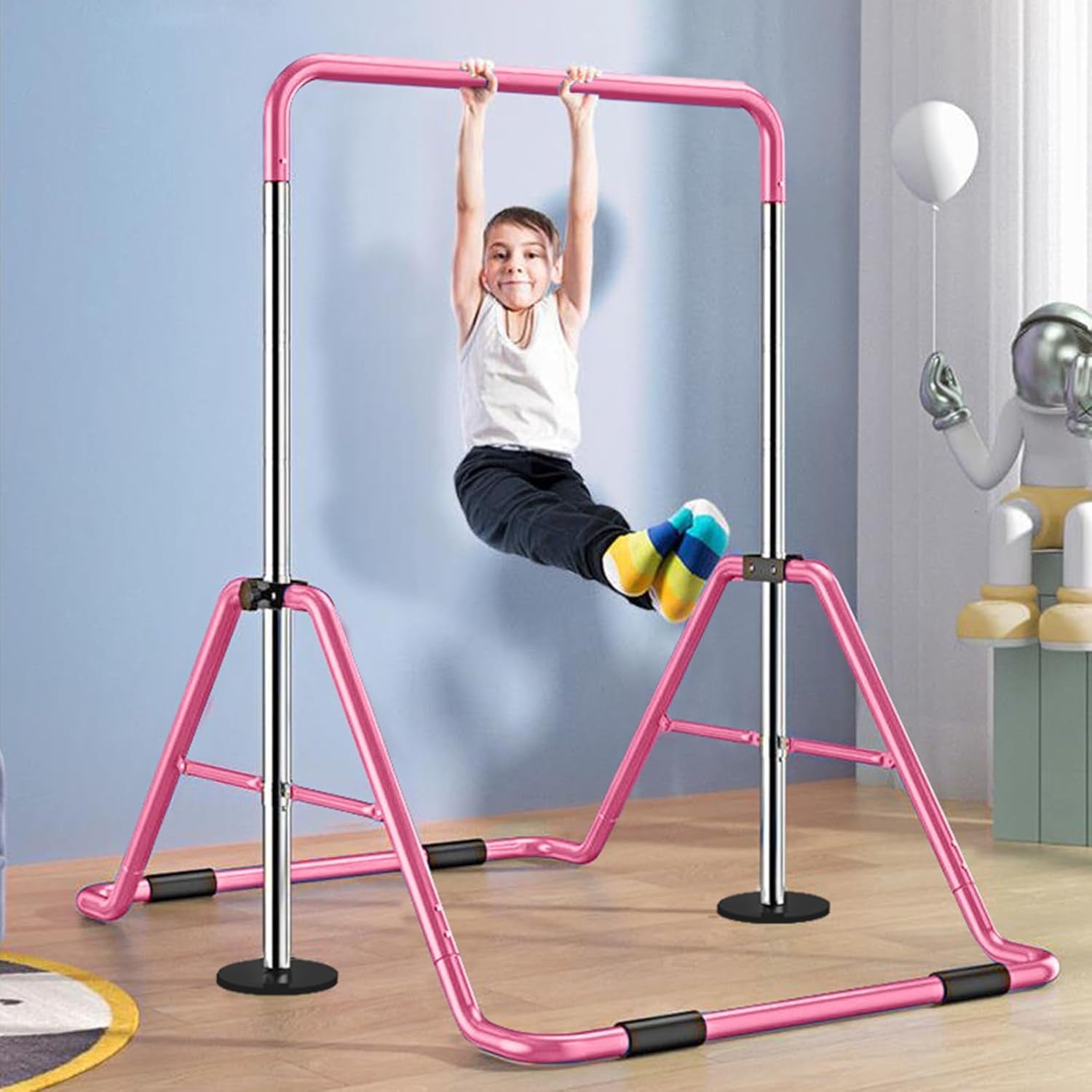 Gymnastics Bars Kids Kip Training Bars for Home, Folding Horizontal Bars with Adjustable Height, Practice Bar Gymnastic for Kid, Child, Girls, Boys